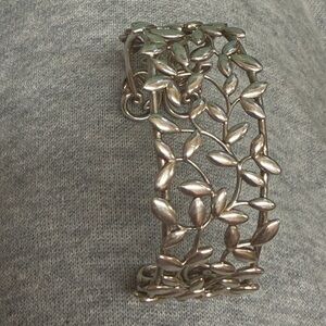 Authentic TIFFANY & CO silver olive leaf cuff bracelet